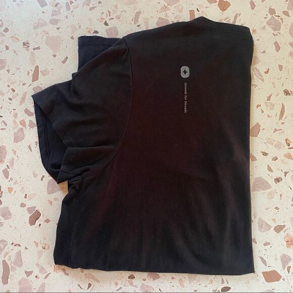 Figs Black Super Soft Prima Cotton Blend V-Neck top - Picture 9 of 9